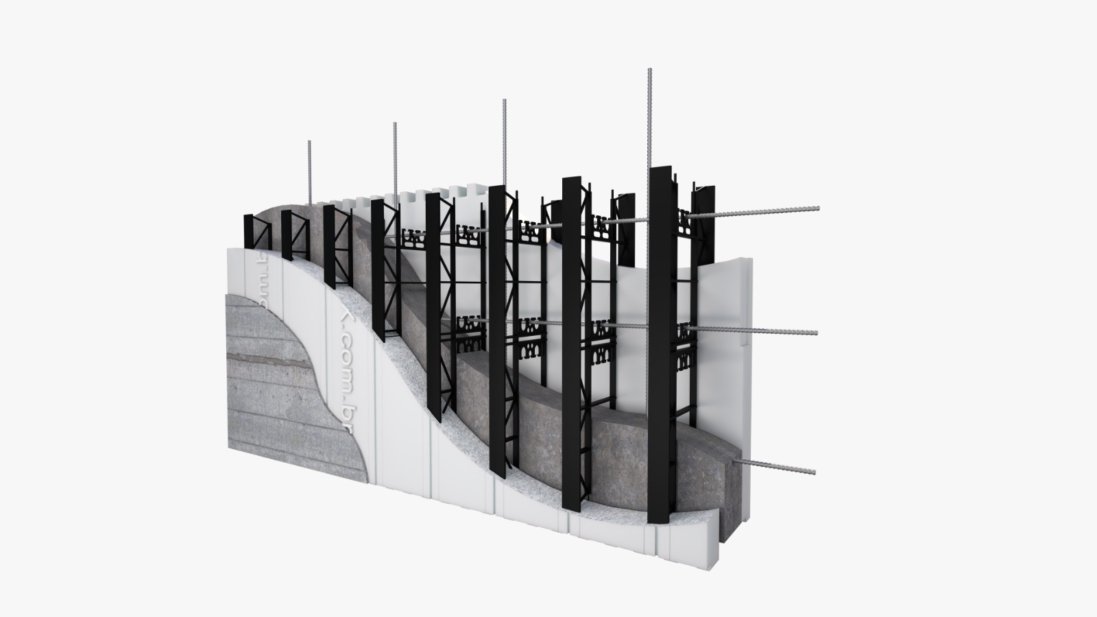 Comparativo: ARXX (EPS) aplicado em obra (imagem ilustrativa)